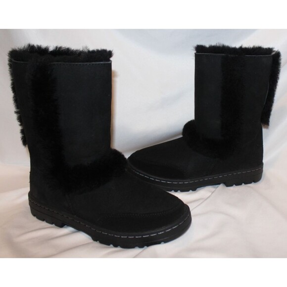 NIB UGG Women's Classic Short Sundance Revival Black Suede Boots‎ NIB 6 - Picture 2 of 6